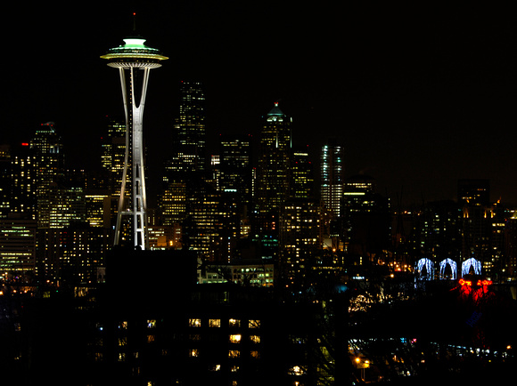 Seattle, Washington, USA at Night