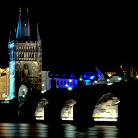 Charles Bridge at Night, Prague, Czechia